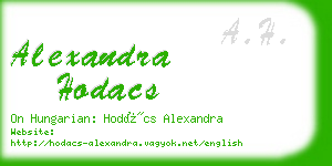 alexandra hodacs business card